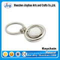 cheap design round metal aluminum keychain